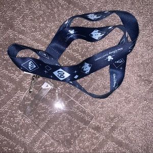 New Walt Disney Travel Co Disneyland 60th Anniversary Pin Lanyard w/ Card Sleeve